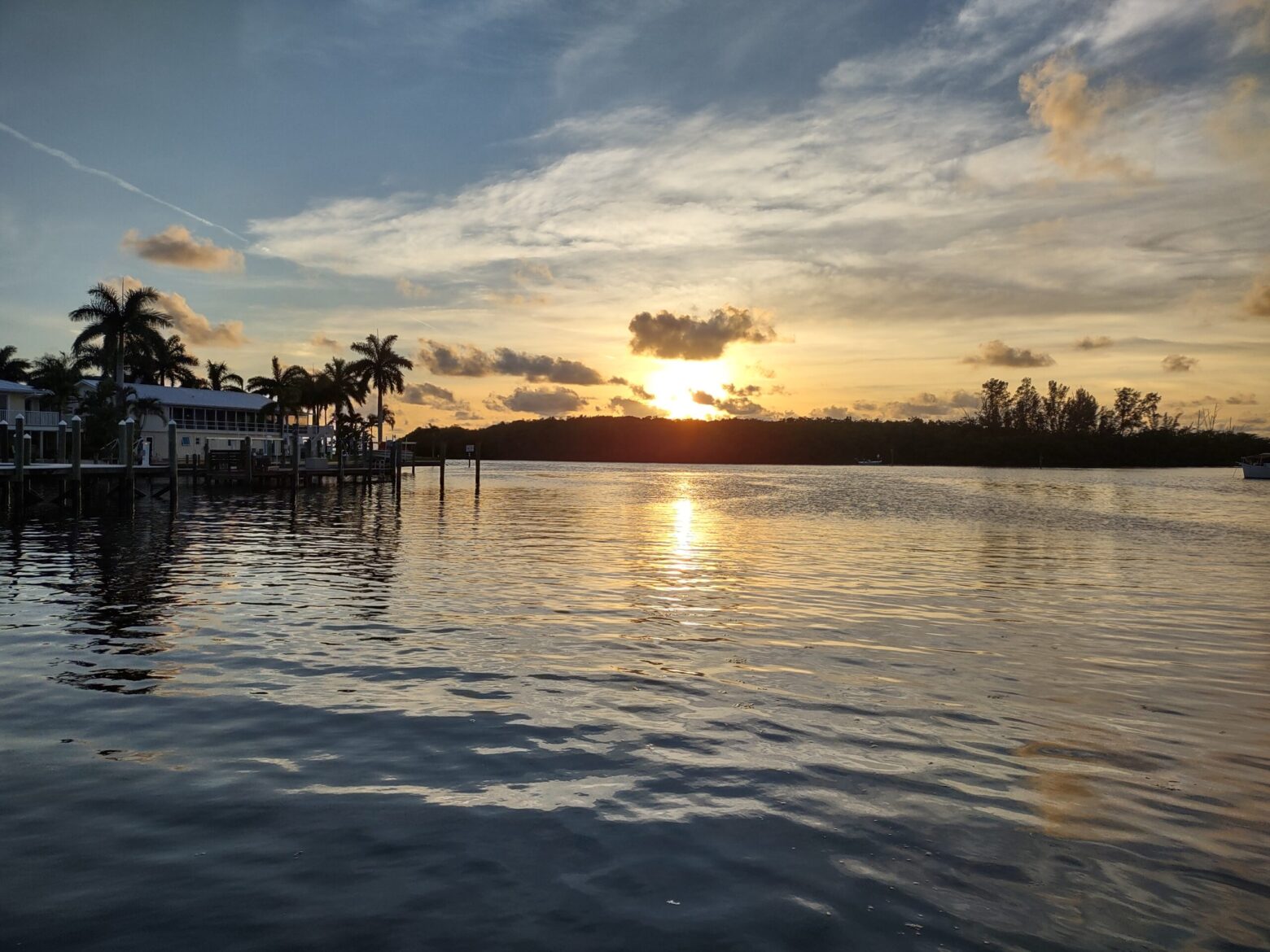 sunset on water in florida
