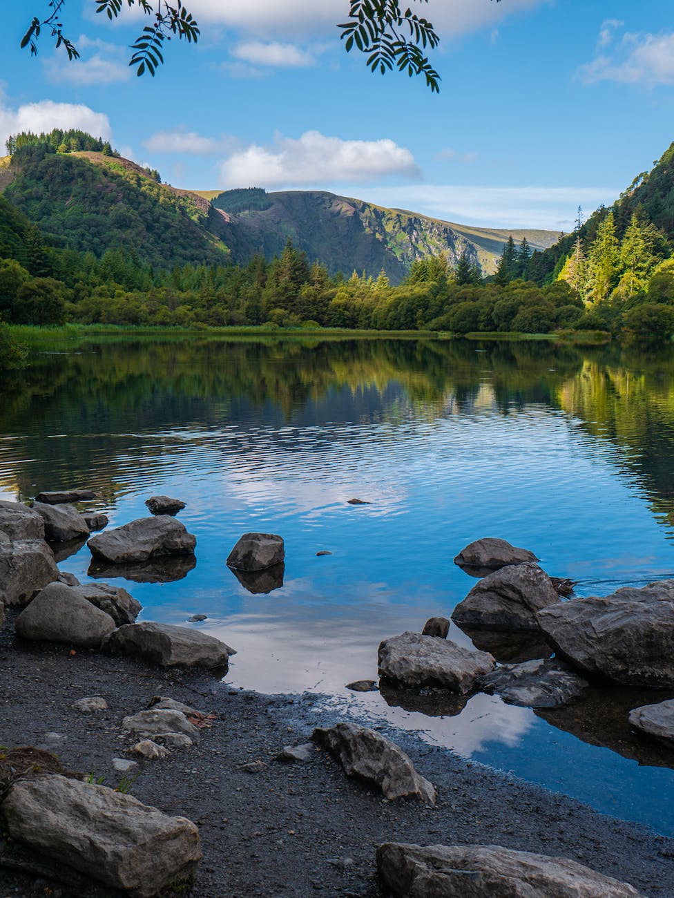 serene landscape at glendalough lake ireland