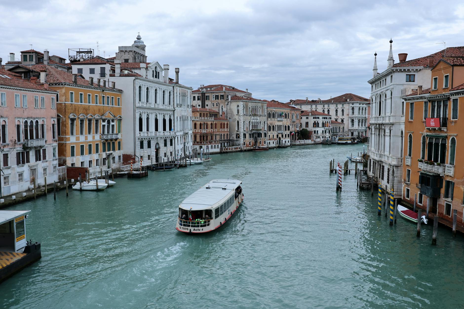 picturesque view of venice canal with boat